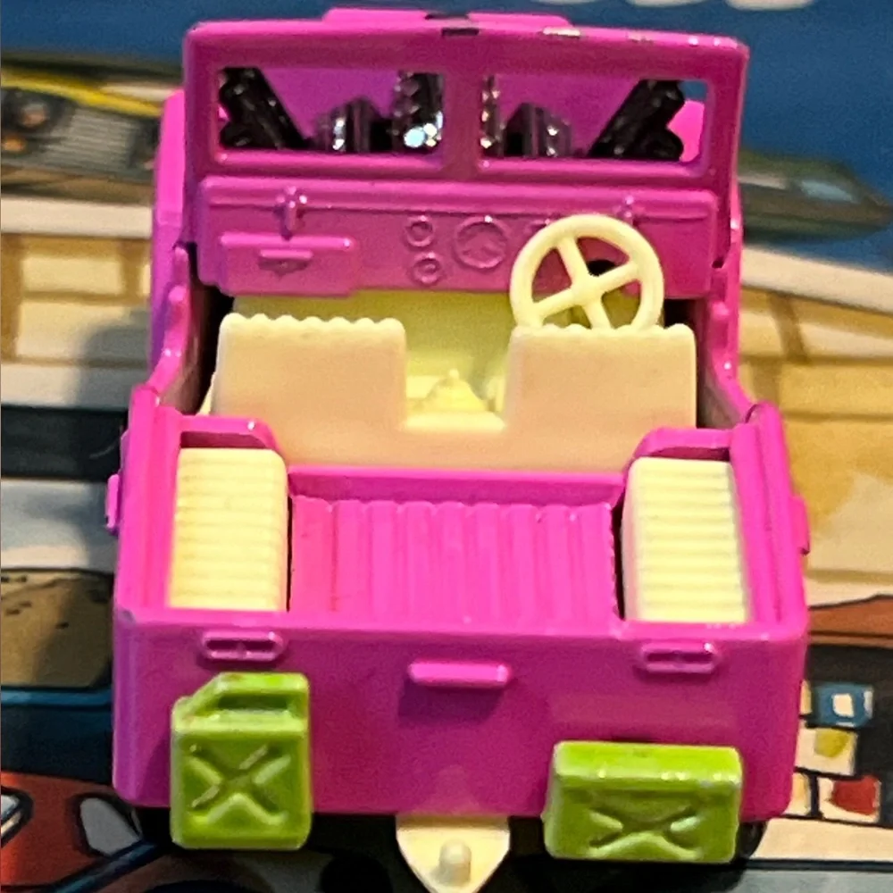 Vintage Matchbox Superfast 1971 Jeep Hot Rod No 2 Pink & Green Lesney England